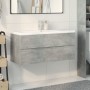 Set muebles de baño 2 piezas madera contrachapada gris hormigón de , Muebles de baño - Ref: Foro24-3324911, Precio: 294,28 €,...