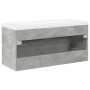 Set muebles de baño 2 piezas madera contrachapada gris hormigón de , Muebles de baño - Ref: Foro24-3324911, Precio: 294,28 €,...