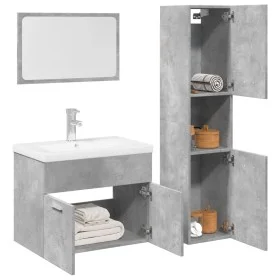 Juego muebles de baño 4 pzas madera contrachapada gris hormigón von , Badezimmermöbel - Ref: Foro24-3324880, Preis: 213,18 €,...