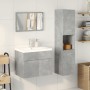 Juego muebles de baño 4 pzas madera contrachapada gris hormigón de , Muebles de baño - Ref: Foro24-3324880, Precio: 221,31 €,...