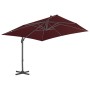 Sombrilla voladiza con poste de aluminio rojo burdeos 400x300cm de vidaXL, Sombrillas - Ref: Foro24-312315, Precio: 308,20 €,...