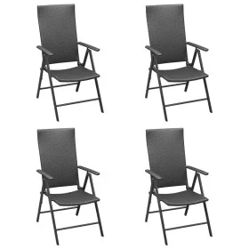 Garden chairs 4 units black synthetic rattan by vidaXL, Garden chairs - Ref: Foro24-313105, Price: 259,82 €, Discount: %