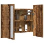 Armario con espejo LED madera ingeniería envejecida 60x12x45 cm de , Tocadores de baño - Ref: Foro24-856282, Precio: 53,12 €,...