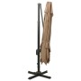 Sombrilla voladiza con doble techo gris taupe 300x300 cm de vidaXL, Sombrillas - Ref: Foro24-312374, Precio: 278,92 €, Descue...