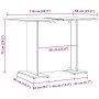 Mesa de comedor madera ingeniería roble artisan 110x60x75 cm de , Mesas de cocina y de comedor - Ref: Foro24-855809, Precio: ...