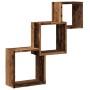 Estante pared de cubo madera ingeniería envejecida 68x15x68cm de , Estantes y estanterías - Ref: Foro24-855814, Precio: 30,00...
