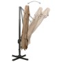 Sombrilla voladiza con doble techo gris taupe 300x300 cm de vidaXL, Sombrillas - Ref: Foro24-312374, Precio: 278,92 €, Descue...