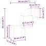 Estante pared de cubo madera ingeniería envejecida 68x15x68cm de , Estantes y estanterías - Ref: Foro24-855814, Precio: 30,00...