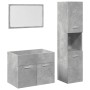 Set muebles de baño 2 piezas madera contrachapada gris hormigón de , Muebles de baño - Ref: Foro24-3324868, Precio: 114,67 €,...