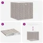 Cajas almacenaje plegables 4 uds no tejida marrón 32x32x32 cm de , Cestas para almacenaje - Ref: Foro24-4018985, Precio: 27,4...