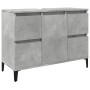 Armario de lavabo madera contrachapada gris hormigón 80x33x60cm de , Tocadores de baño - Ref: Foro24-857128, Precio: 97,36 €,...