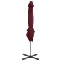Sombrilla voladiza con poste y luces LED burdeos 250 cm de vidaXL, Sombrillas - Ref: Foro24-312326, Precio: 114,61 €, Descuen...