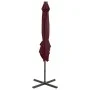 Sombrilla voladiza con poste y luces LED burdeos 250 cm de vidaXL, Sombrillas - Ref: Foro24-312326, Precio: 113,58 €, Descuen...
