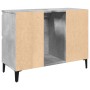 Armario de lavabo madera contrachapada gris hormigón 80x33x60cm de , Tocadores de baño - Ref: Foro24-857128, Precio: 97,36 €,...