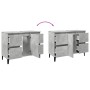 Armario de lavabo madera contrachapada gris hormigón 80x33x60cm de , Tocadores de baño - Ref: Foro24-857128, Precio: 97,36 €,...