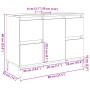 Armario de lavabo madera contrachapada gris hormigón 80x33x60cm de , Tocadores de baño - Ref: Foro24-857128, Precio: 97,36 €,...