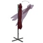 Sombrilla voladiza con poste y luces LED burdeos 250 cm de vidaXL, Sombrillas - Ref: Foro24-312326, Precio: 114,61 €, Descuen...