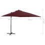 Sombrilla voladiza con poste y luces LED burdeos 250 cm de vidaXL, Sombrillas - Ref: Foro24-312326, Precio: 114,61 €, Descuen...