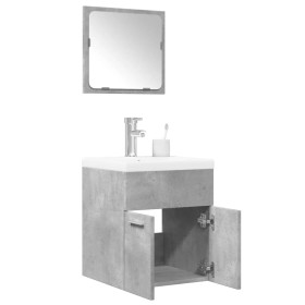 Set muebles de baño 2 piezas madera contrachapada gris hormigón de , Muebles de baño - Ref: Foro24-3324861, Precio: 132,19 €,...