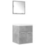 Set muebles de baño 2 piezas madera contrachapada gris hormigón de , Muebles de baño - Ref: Foro24-3324861, Precio: 132,19 €,...
