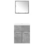 Set muebles de baño 2 piezas madera contrachapada gris hormigón de , Muebles de baño - Ref: Foro24-3324861, Precio: 132,19 €,...