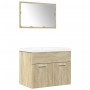 Set de muebles de baño 3 pzas madera contrachapada roble Sonoma de , Muebles de baño - Ref: Foro24-3324987, Precio: 170,97 €,...