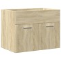 Set de muebles de baño 3 pzas madera contrachapada roble Sonoma de , Muebles de baño - Ref: Foro24-3324987, Precio: 170,97 €,...
