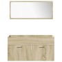Juego de muebles de baño 4 pzas contrachapada roble Sonoma de , Muebles de baño - Ref: Foro24-3324991, Precio: 153,08 €, Desc...