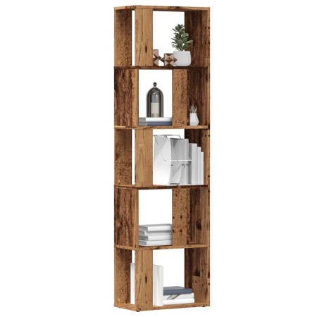 Estantería madera de ingeniería madera envejecida 45x24x159 cm de , Librerías y estanterías - Ref: Foro24-855784, Precio: 68,...