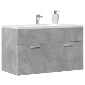 Mueble de lavabo madera ingeniería gris hormigón 90x38,5x46 cm de , Muebles de baño - Ref: Foro24-856214, Precio: 50,06 €, De...
