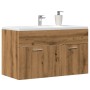 Mueble de lavabo de baño madera roble artisan 90x38,5x46 cm de , Muebles de baño - Ref: Foro24-856216, Precio: 57,70 €, Descu...