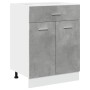 Armario inferior cajón contrachapada gris hormigón 60x46x81,5cm de , Armarios de cocina - Ref: Foro24-856088, Precio: 65,32 €...