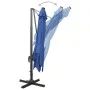 Sombrilla voladiza con poste y luces LED azul celeste 300 cm de vidaXL, Sombrillas - Ref: Foro24-312349, Precio: 146,31 €, De...