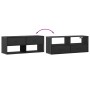 Mueble de TV madera de ingeniería y metal negro 100x31x39,5 cm de , Muebles TV - Ref: Foro24-848929, Precio: 72,27 €, Descuen...