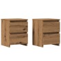 Mesitas noche 2 uds madera ingeniería roble artisan 30x30x40 cm de , Mesitas de noche - Ref: Foro24-855849, Precio: 84,35 €, ...
