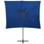 Sombrilla voladiza con cubierta doble azul azure 250x250 cm de vidaXL, Sombrillas - Ref: Foro24-312365, Precio: 137,72 €, Des...