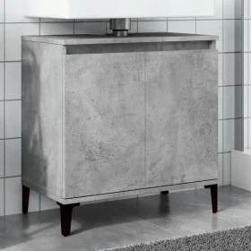 Armario de lavabo madera contrachapada gris hormigón 58x33x60cm de , Tocadores de baño - Ref: Foro24-857116, Precio: 48,16 €,...
