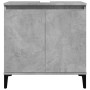Armario de lavabo madera contrachapada gris hormigón 58x33x60cm de , Tocadores de baño - Ref: Foro24-857116, Precio: 46,09 €,...