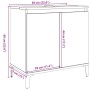 Armario de lavabo madera contrachapada gris hormigón 58x33x60cm de , Tocadores de baño - Ref: Foro24-857116, Precio: 46,09 €,...