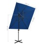 Sombrilla voladiza con cubierta doble azul azure 250x250 cm de vidaXL, Sombrillas - Ref: Foro24-312365, Precio: 137,72 €, Des...