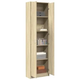Armario de pasillo madera ingeniería roble Sonoma 55x25x189 cm de , Armarios roperos - Ref: Foro24-3324113, Precio: 110,18 €,...