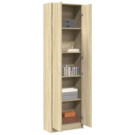 Armario de pasillo madera ingeniería roble Sonoma 55x25x189 cm de , Armarios roperos - Ref: Foro24-3324113, Precio: 105,38 €,...