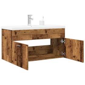 Mueble baño con lavabo integrado madera envejecida de , Muebles de baño - Ref: Foro24-3328585, Precio: 234,85 €, Descuento: %