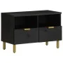 Mueble de TV madera de ingeniería negro 70x33x46 cm by , CD and DVD storage - Ref: Foro24-4017649, Price: 88,27 €, Discount: %
