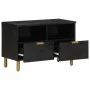 Mueble de TV madera de ingeniería negro 70x33x46 cm by , CD and DVD storage - Ref: Foro24-4017649, Price: 88,27 €, Discount: %