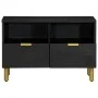 Mueble de TV madera de ingeniería negro 70x33x46 cm by , CD and DVD storage - Ref: Foro24-4017649, Price: 88,27 €, Discount: %