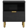 Mesita de noche madera maciza de ingeniería negra 40x33x46 cm de , Mesitas de noche - Ref: Foro24-4017654, Precio: 59,73 €, D...