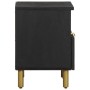 Mesita de noche madera maciza de ingeniería negra 40x33x46 cm de , Mesitas de noche - Ref: Foro24-4017654, Precio: 59,73 €, D...