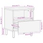 Mesita de noche madera maciza de ingeniería negra 40x33x46 cm de , Mesitas de noche - Ref: Foro24-4017654, Precio: 59,73 €, D...