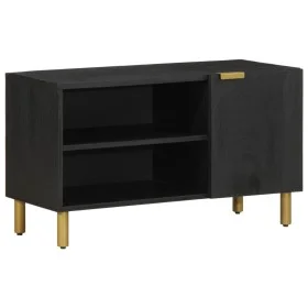 Mueble de TV madera de ingeniería negro 80x33x46 cm de , Almacenamiento para CD y DVD - Ref: Foro24-4017663, Precio: 81,13 €,...
